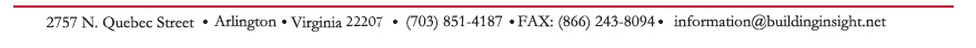 2757 N. Quebec St., Arlington, VA 22207, 703-851-4187, information@buildinginsight.net
